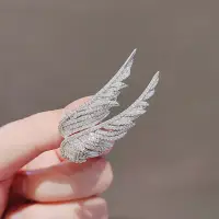 Брошь Крылья Ангела со стразами 5 см
