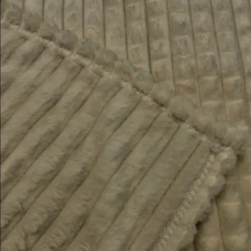 Плед велсофт бежевый в кубик 150х200 см