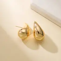Серьги-капли золотые 31 мм