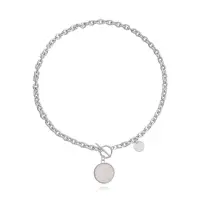 Колье на шею с крупной подвеской звенья