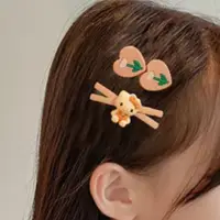 Заколки для волос детские набор коричневые 14 штук