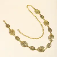 Цепочка на талию и пояс Ретро золотистая 90 см