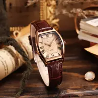 Часы женские наручные коричневый ремешок золотистые Часы женские наручные коричневый ремешок золотистые