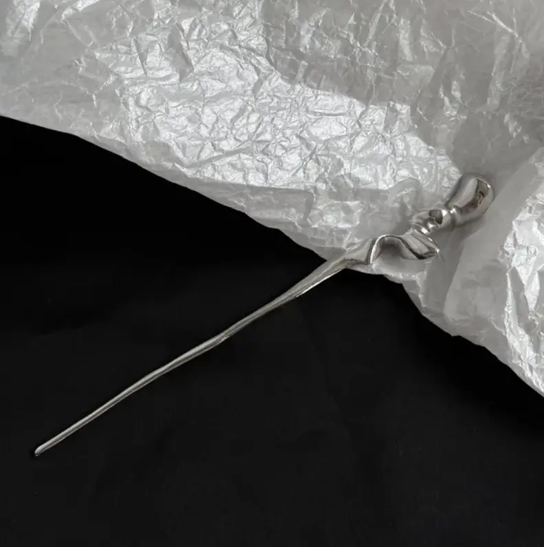 Палочка для волос шпилька Серебристая Палочка для волос шпилька Серебристая