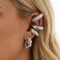 Каффы набор серебристые массивные 4 штуки