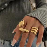 Набор колец массивные 3 штуки