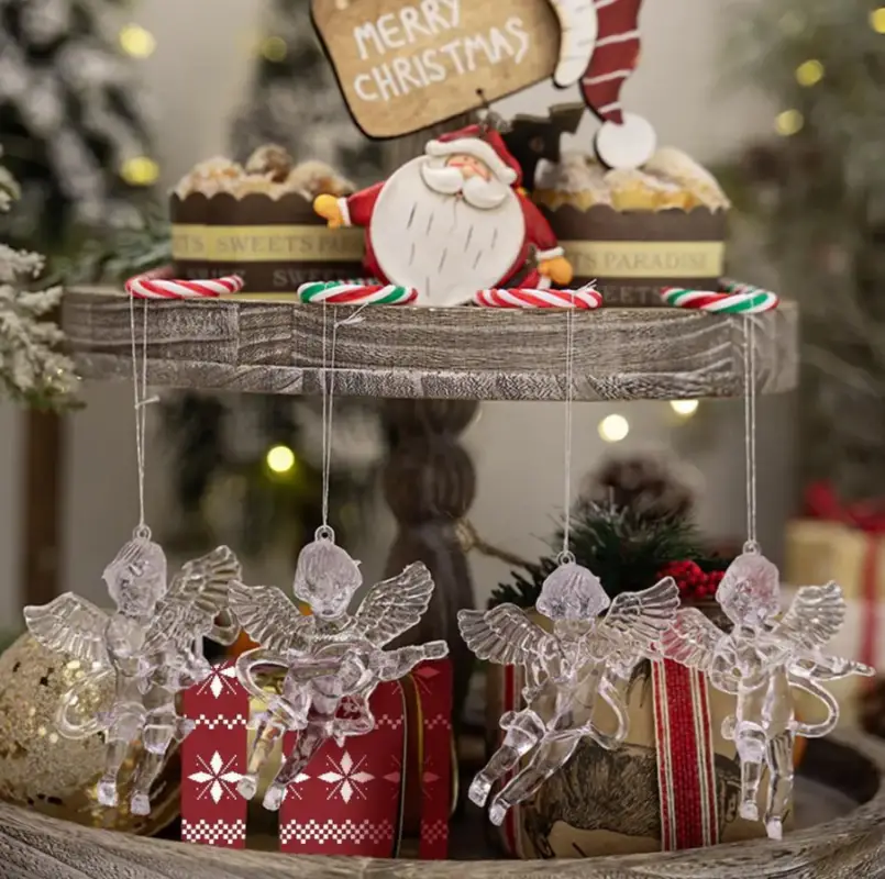 Елочные украшения Ангелочки 7 см 4 штуки Елочные украшения Ангелочки 7 см 4 штуки