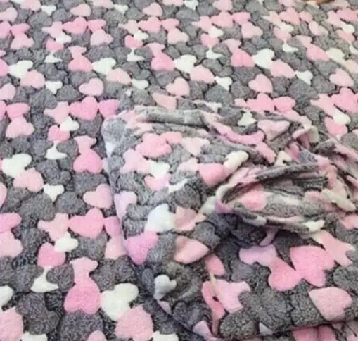 Плед велсофт с сердечками 160x200 cм