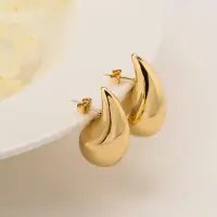 Серьги-капли золотые 31 мм