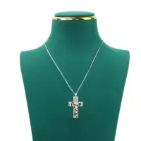 Подвеска Крест с котятами на цепочке 46 см