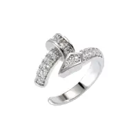 Кафф на ухо Гвоздь с кристаллами 1 шт