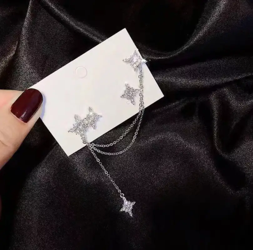 Кафф на ухо с проколом Звезды