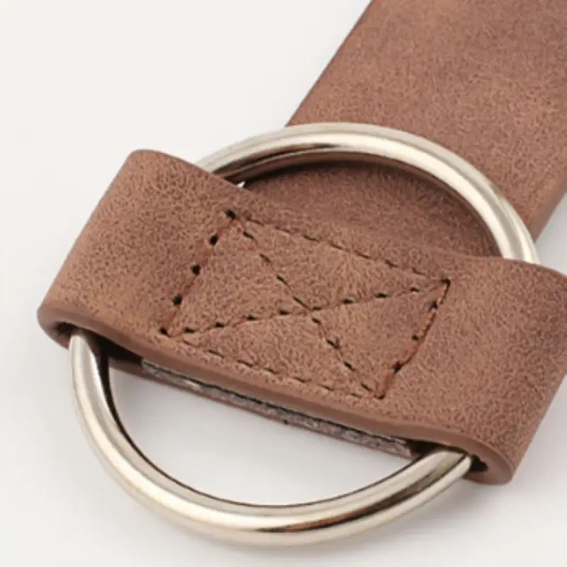 Ремень коричневый с круглой пряжкой 100см Ремень коричневый с круглой пряжкой 100см