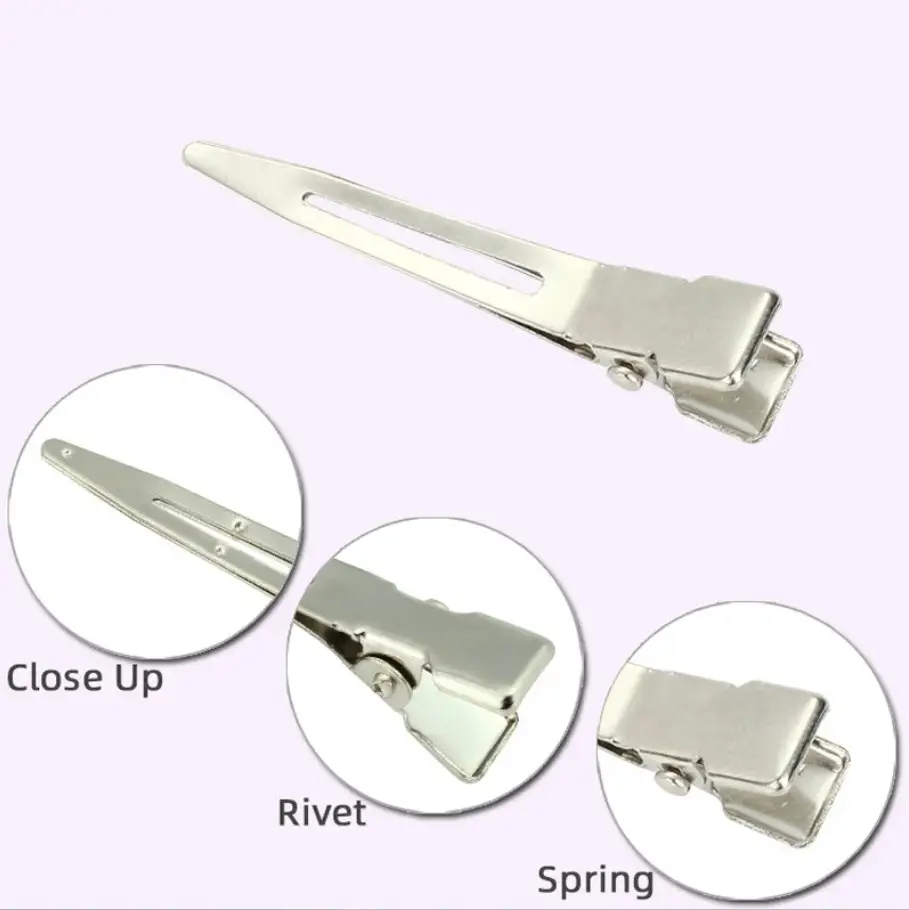 Зажимы для волос парикмахерские 4,5 см металлические 12 штук