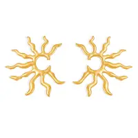 Серьги гвоздики Солнце