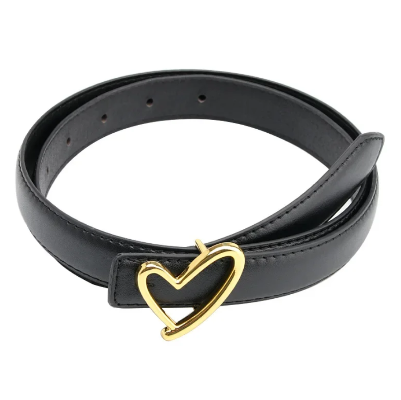 Ремень женский с пряжкой в форме сердца 105 см Ремень женский с пряжкой в форме сердца 105 см