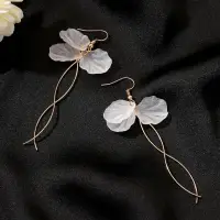 Серьги подвески Цветы золотистые