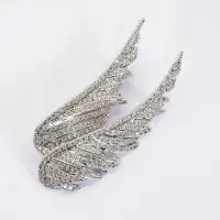 Брошь Крылья Ангела со стразами 5 см