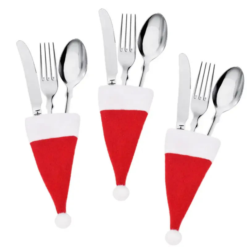 Конверты шапочки для столовых приборов Новый год 10 штук