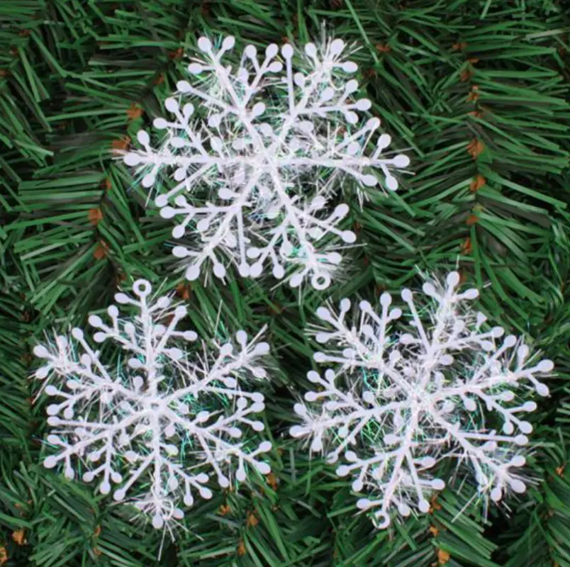 Новогодние снежинки для декора 6 см 9 штук Новогодние снежинки для декора 6 см 9 штук