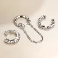 Каффы набор серебристые 3 штуки