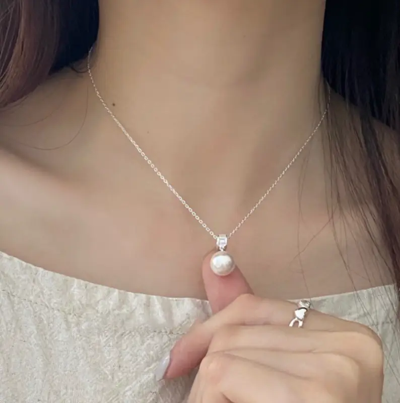 Подвеска Жемчужина на цепочке и серьги жемчужины в подарок