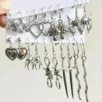 Набор Сережек Скелеты 9 пар