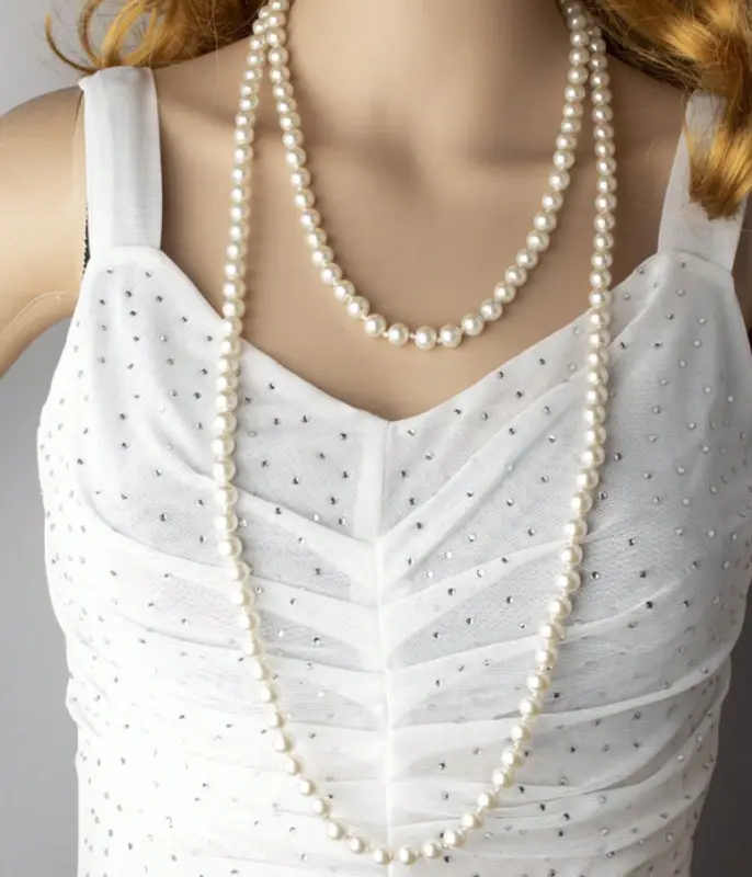 Бусы на шею из жемчуга длинные 150 см