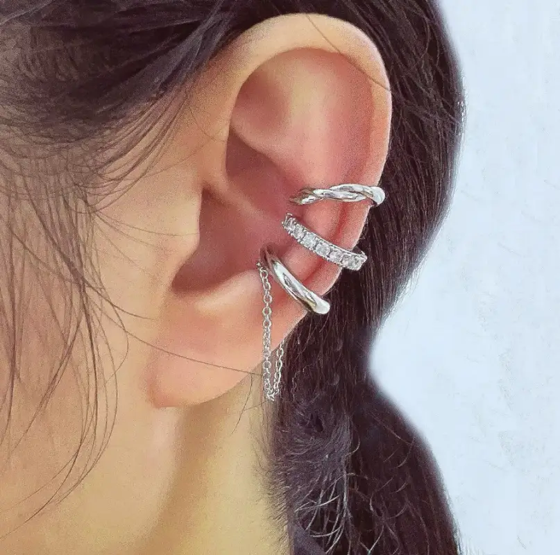 Каффы набор серебристые 3 штуки