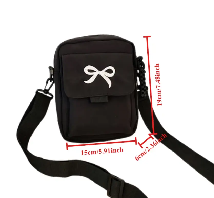 Сумка кросс-боди с бантиком черная Сумка кросс-боди с бантиком черная