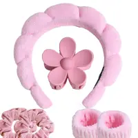 Набор для умывания с ободком розовый 6 предметов