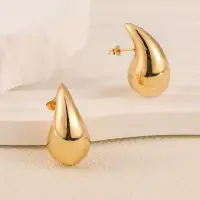 Серьги-капли золотые 31 мм