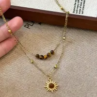 Цепочка двойная с подвесками Солнце