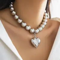 Колье на шею массивное с Сердцем