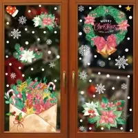 Наклейки на окно Новогодние набор большой Наклейки на окно Новогодние набор большой