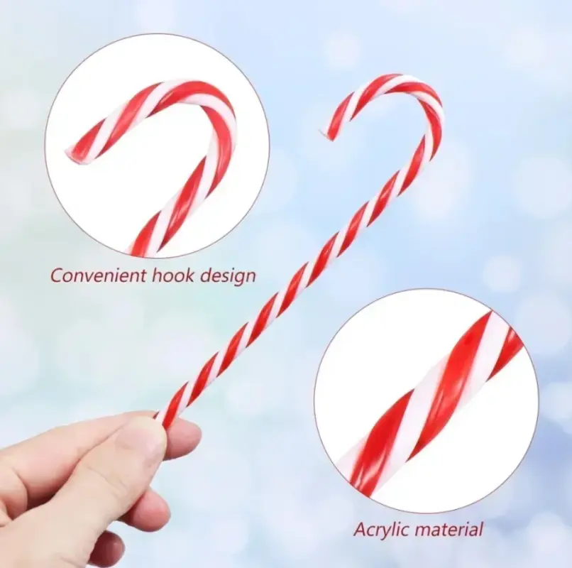 Леденцы на ёлку акриловые 6 штук Леденцы на ёлку акриловые 6 штук