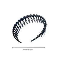 Ободок для волос пластиковый черный