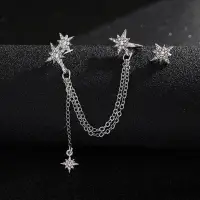 Кафф на ухо с проколом Звезды