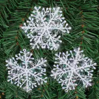 Новогодние снежинки для декора 6 см 9 штук