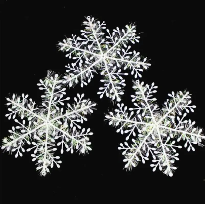 Новогодние снежинки для декора 6 см 9 штук Новогодние снежинки для декора 6 см 9 штук