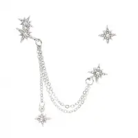 Кафф на ухо с проколом Звезды