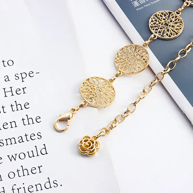 Цепочка на талию и пояс Восток золотистая 115 см