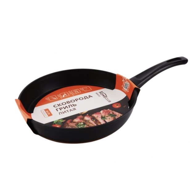 Сковорода-гриль HOMECLUB Basic литая ручка soft-touch 26х26см Сковорода-гриль HOMECLUB Basic литая ручка soft-touch 26х26см