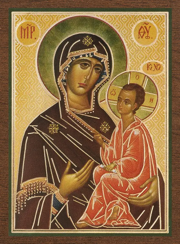 Икона БМ Икона БМ "Тихвинская" 4х6 на МДФ-6