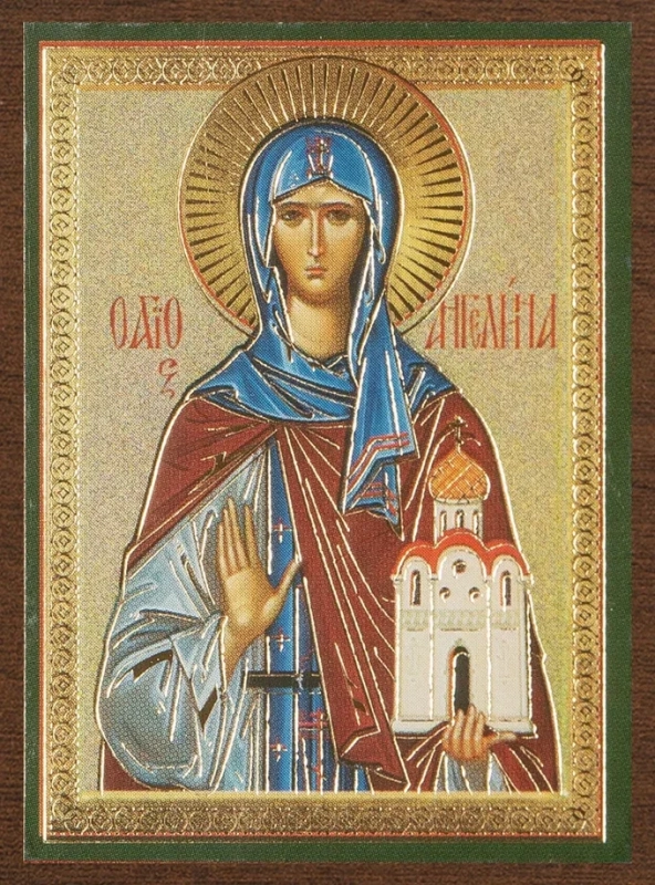 Икона Икона "Ангелина Сербская" Вид 2 4х6 на МДФ-6