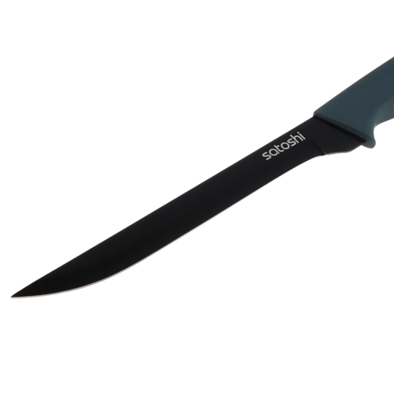 SATOSHI Орис Нож кухонный универсальный 15см, нерж.сталь с антиналипающим покрытием, софт-тач SATOSHI Орис Нож кухонный универсальный 15см, нерж.сталь с антиналипающим покрытием, софт-тач