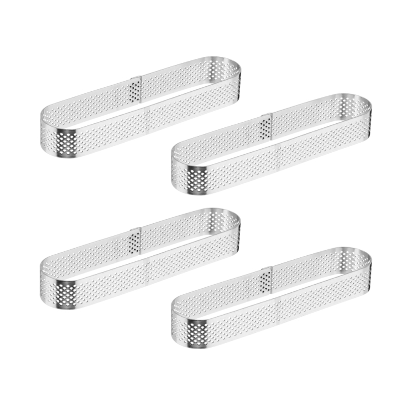 SATOSHI Набор колец перфорированных для выпечки 4пр 14,5х3,5х2см, нерж.сталь SATOSHI Набор колец перфорированных для выпечки 4пр 14,5х3,5х2см, нерж.сталь