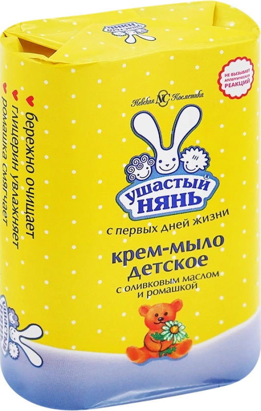 Крем-мыло УШАСТЫЙ НЯНЬ с оливковым маслом и экстрактом ромашки Крем-мыло УШАСТЫЙ НЯНЬ с оливковым маслом и экстрактом ромашки