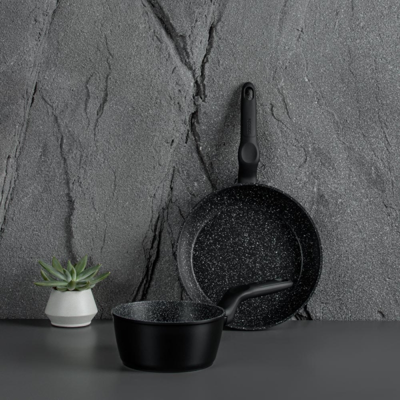 SATOSHI Стоун Сковорода литая d24см, антипригарное покрытие Мрамор, индукция SATOSHI Стоун Сковорода литая d24см, антипригарное покрытие Мрамор, индукция