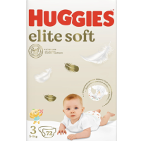 Подгузники детские HUGGIES Elite Soft 3 5–9кг, 72шт